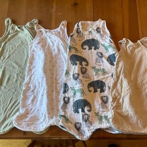 Lot of 4 cotton sleep sacks  - kea baby and little planet